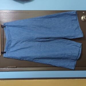 Madewell Wide Leg Cropped Blue Pants